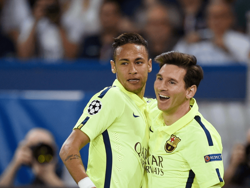 包含格列兹曼打破进球荒，内马尔球迷集体高唱助威的词条